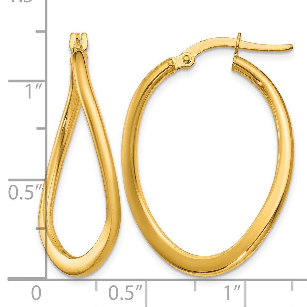 2mm Polished Tapered Twist Hoop Earrings