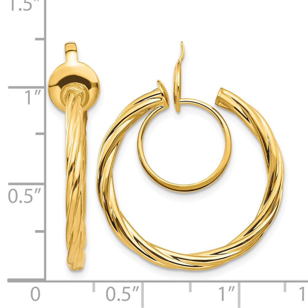 Twisted Non-pierced Hoop Earrings