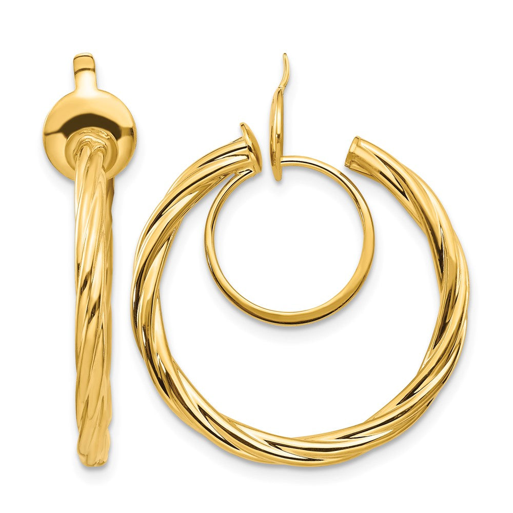 Twisted Non-pierced Hoop Earrings