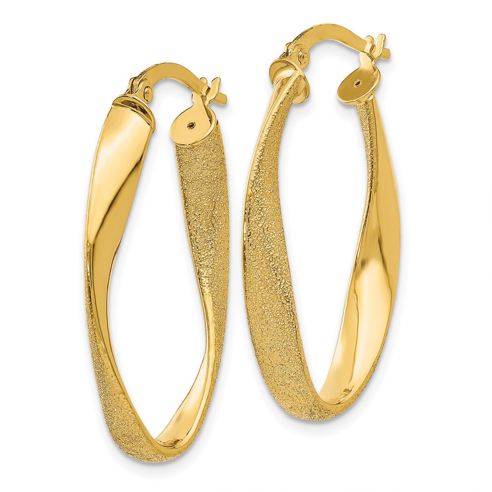 Oval Twist Hoop Earrings