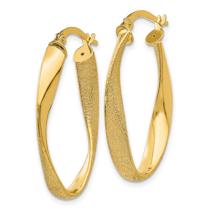 Oval Twist Hoop Earrings