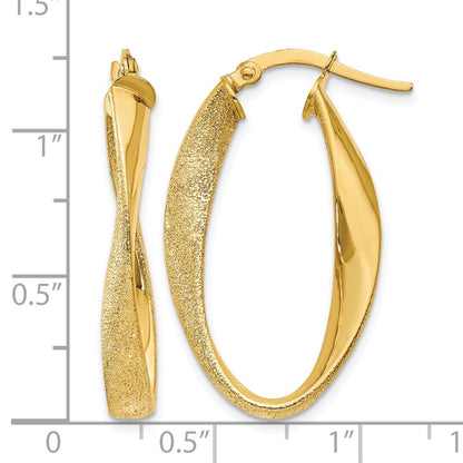 Oval Twist Hoop Earrings