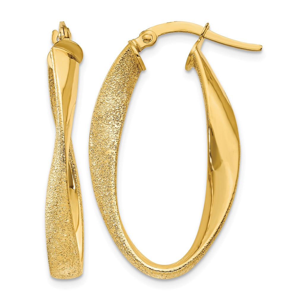 Oval Twist Hoop Earrings