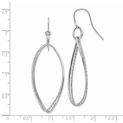 Textured Twisted Dangle Shepherd Hook Earrings