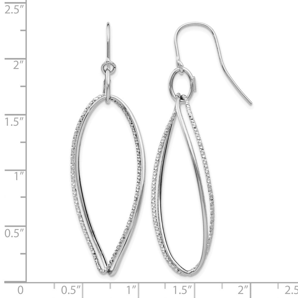 Textured Twisted Dangle Shepherd Hook Earrings