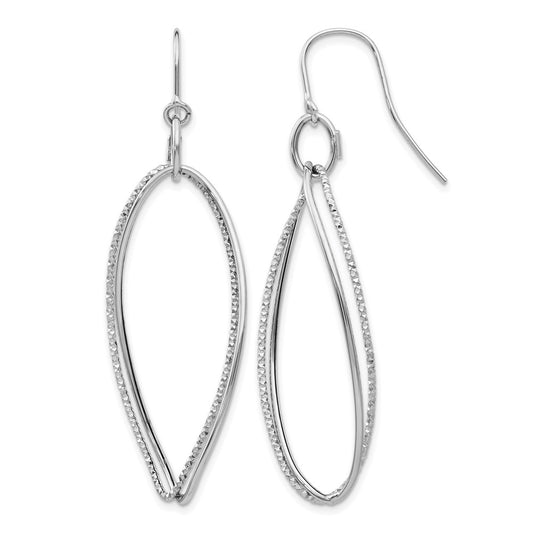 Textured Twisted Dangle Shepherd Hook Earrings