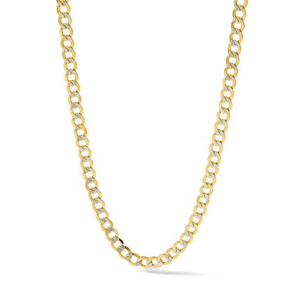 6.75mm Semi-solid with Rhodium Pavé Curb Chain