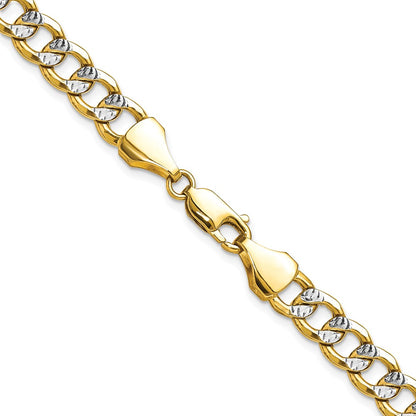 7.75mm Semi-solid with Rhodium Pavé Curb Chain
