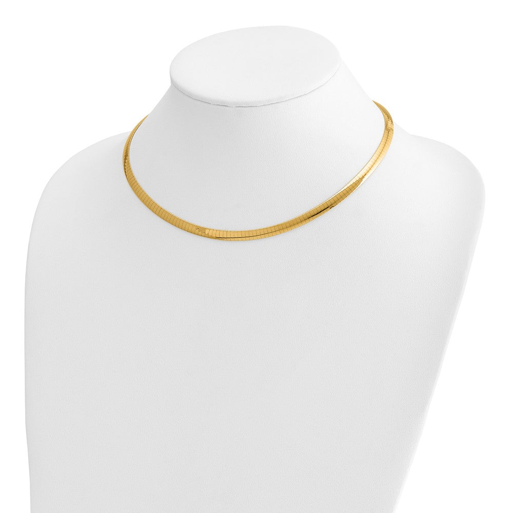 5mm Reversible White & Yellow Domed Omega Necklace