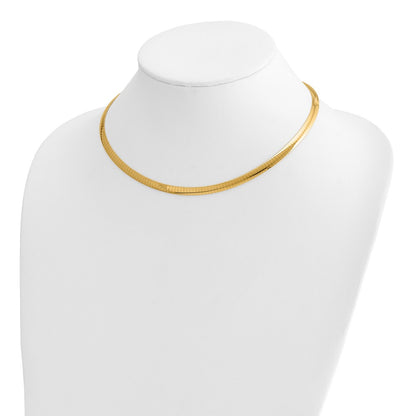 5mm Reversible White & Yellow Domed Omega Necklace