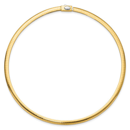 5mm Reversible White & Yellow Domed Omega Necklace