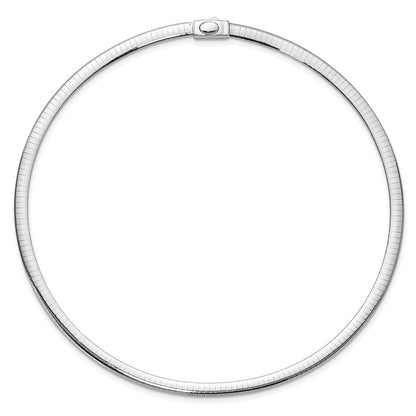 5mm Reversible White & Yellow Domed Omega Necklace