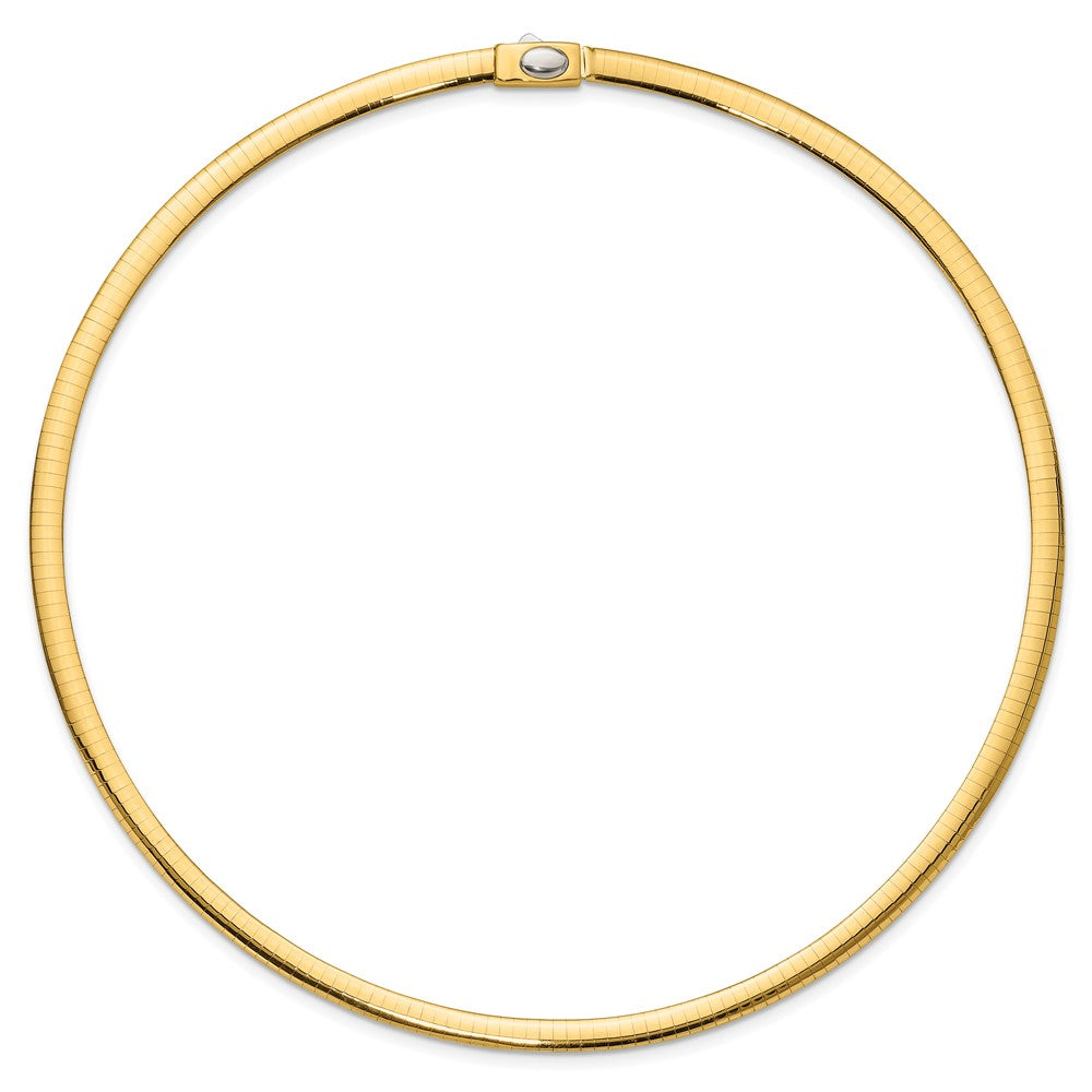 5mm Reversible White & Yellow Domed Omega Necklace