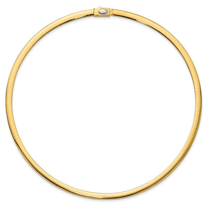 5mm Reversible White & Yellow Domed Omega Necklace