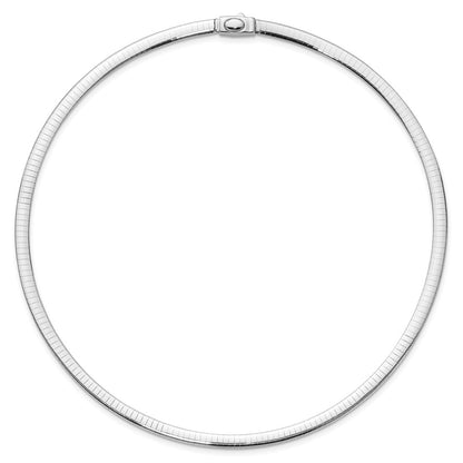 5mm Reversible White & Yellow Domed Omega Necklace