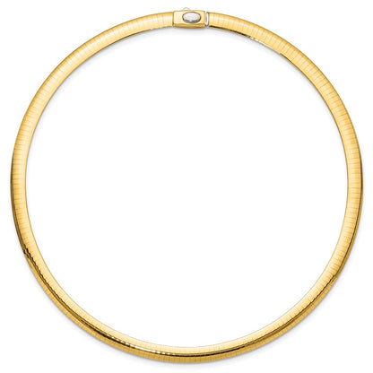 6mm Reversible White & Yellow Domed Omega Necklace