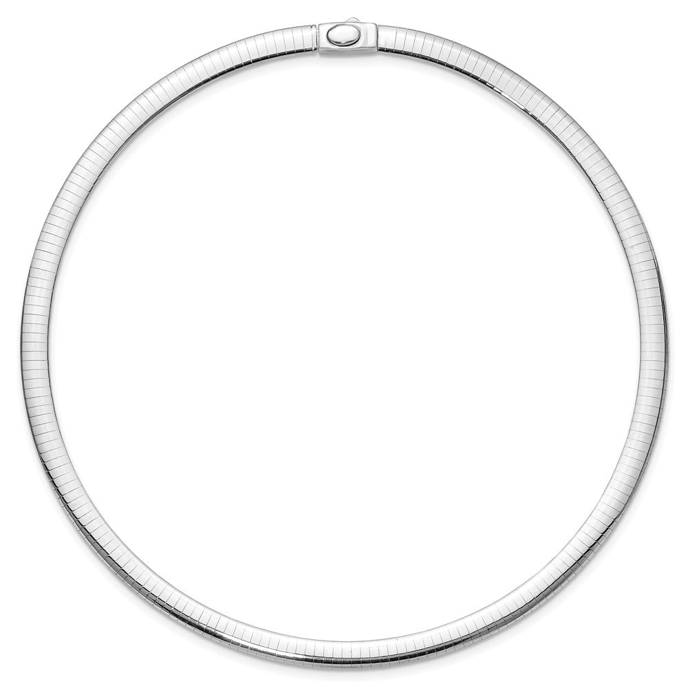 6mm Reversible White & Yellow Domed Omega Necklace