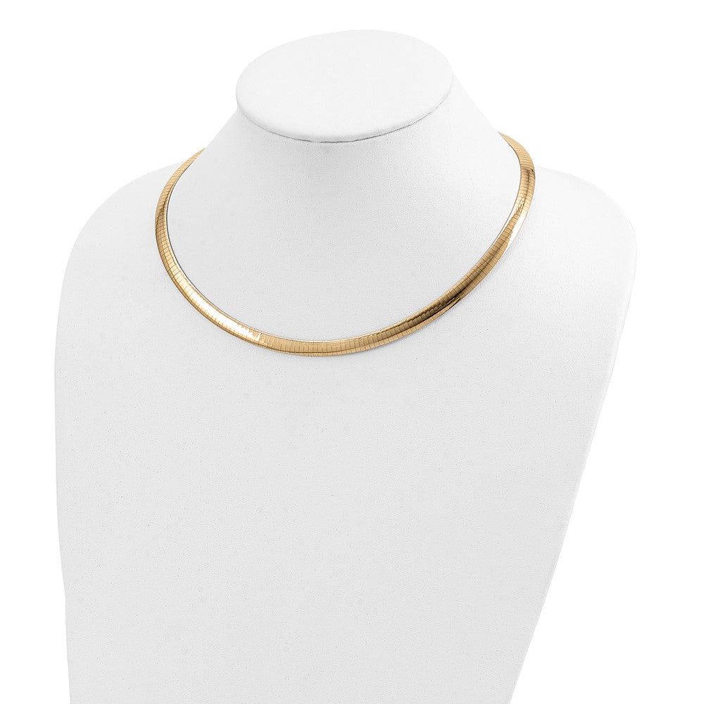 6mm Reversible White & Yellow Domed Omega Necklace