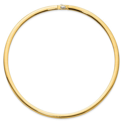 6mm Reversible White & Yellow Domed Omega Necklace