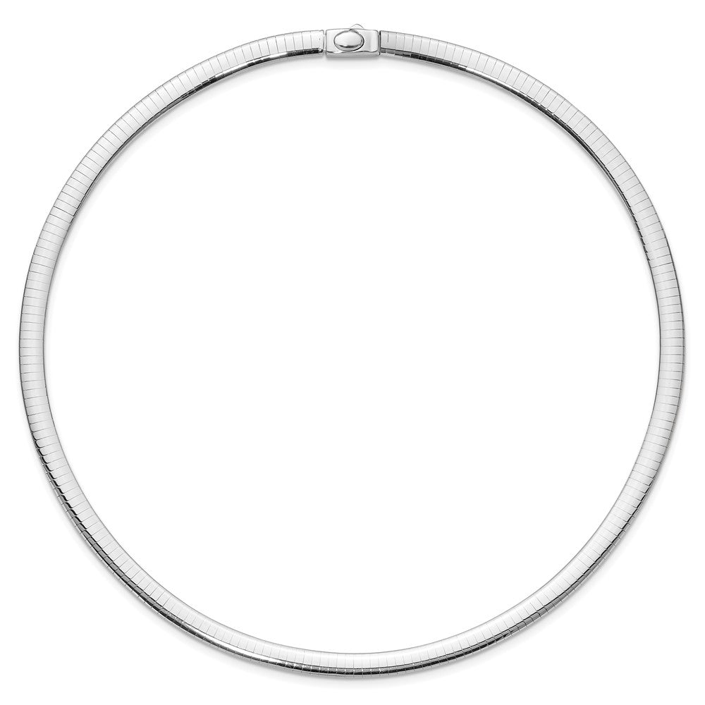 6mm Reversible White & Yellow Domed Omega Necklace