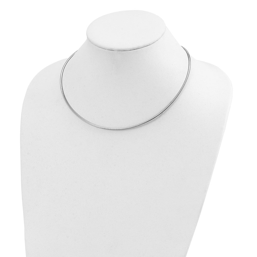 Reversible 2mm Omega Necklace 18"