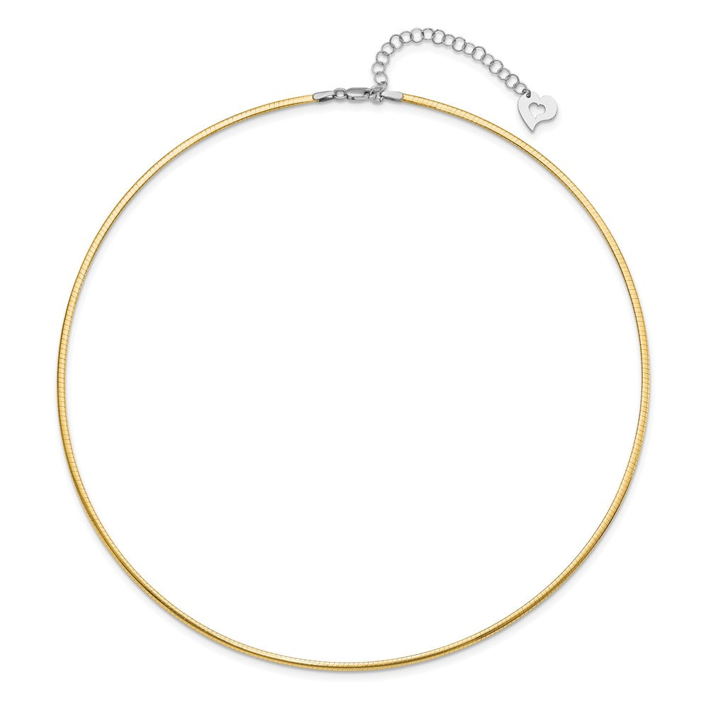Reversible 2mm Omega Necklace 18"