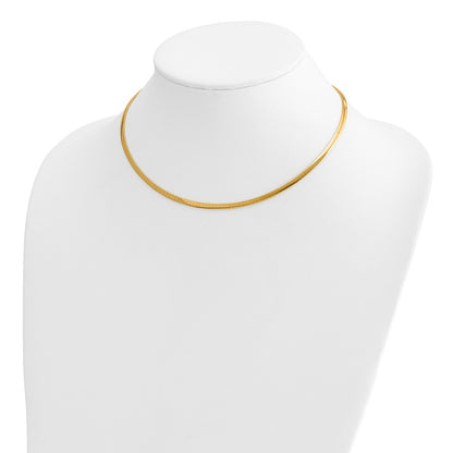 Lt Reversible 3mm Omega w/extender Necklace
