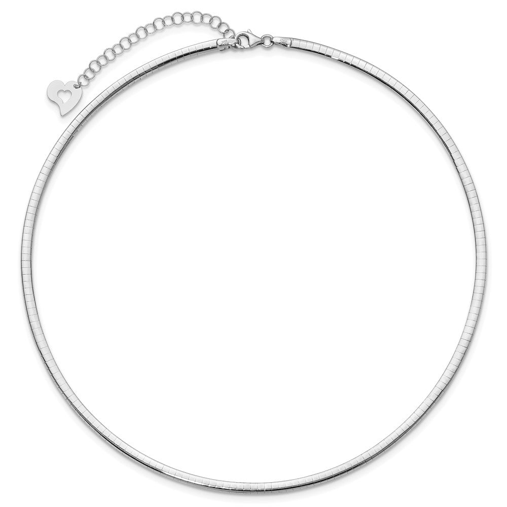 Lt Reversible 3mm Omega w/extender Necklace