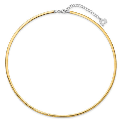 Lt Reversible 3mm Omega w/extender Necklace