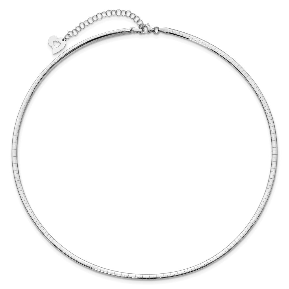 Lt Reversible 3mm Omega w/extender Necklace