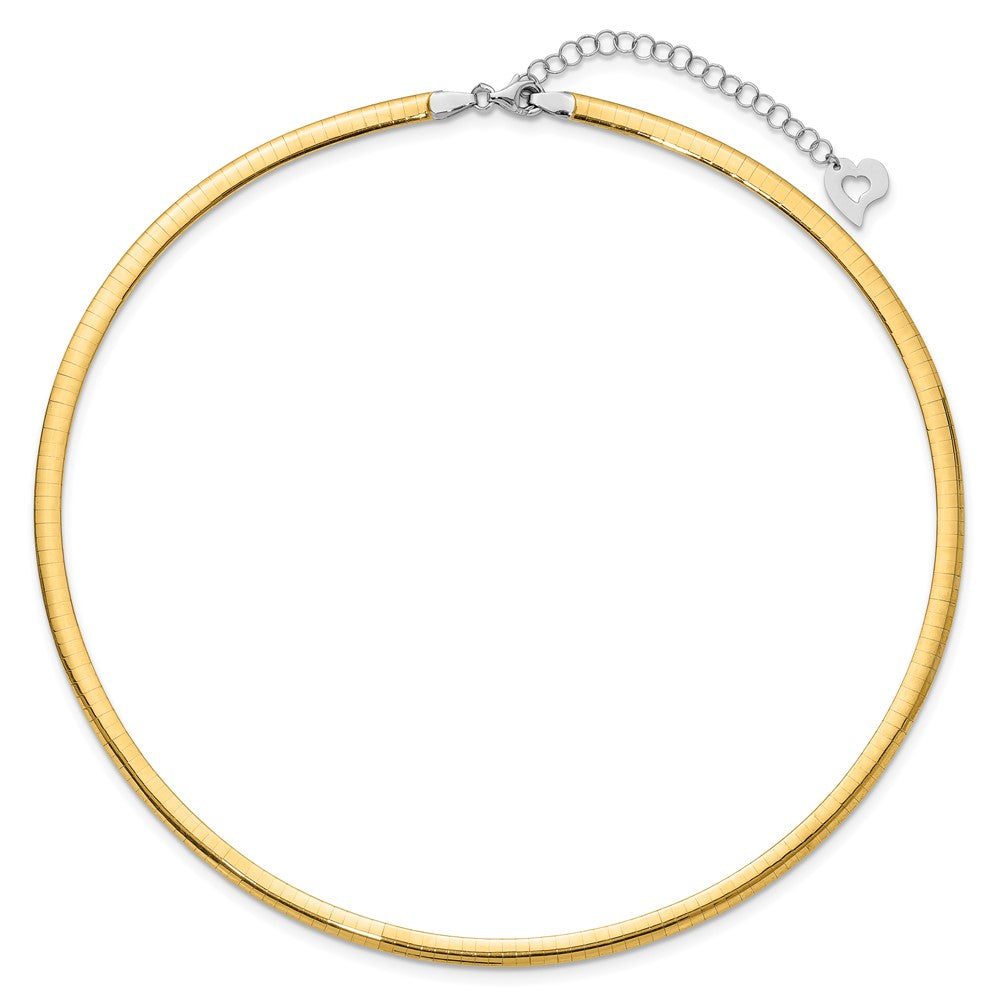 Lt Reversible 4mm Omega w/extender Necklace