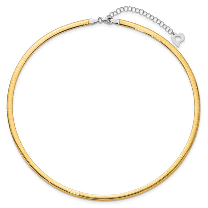 Lt Reversible 4mm Omega w/extender Necklace
