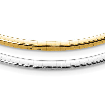 Lt Reversible 4mm Omega w/extender Necklace