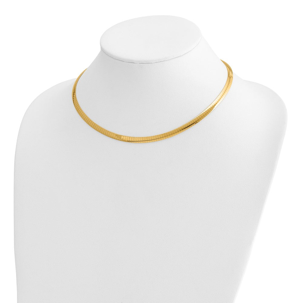 Lt Reversible 5mm Omega w/extender Necklace