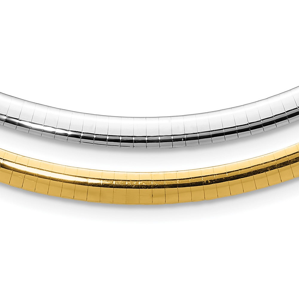 Lt Reversible 5mm Omega w/extender Necklace