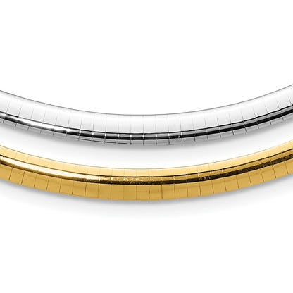 Lt Reversible 5mm Omega w/extender Necklace