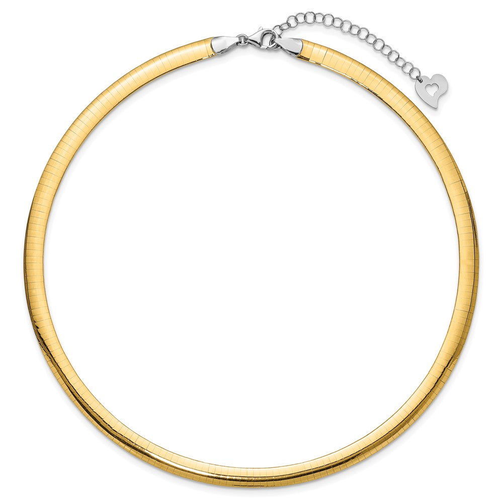 Lt Reversible 6mm Omega w/extender Necklace