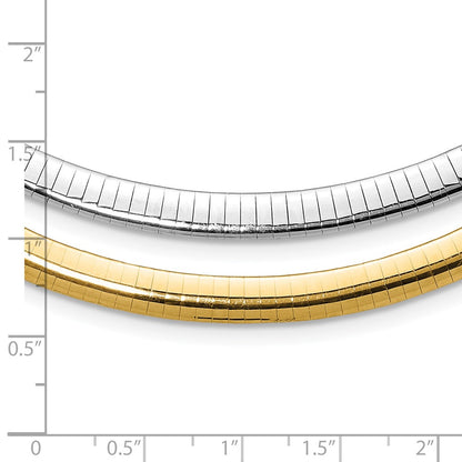 Lt Reversible 6mm Omega w/extender Necklace