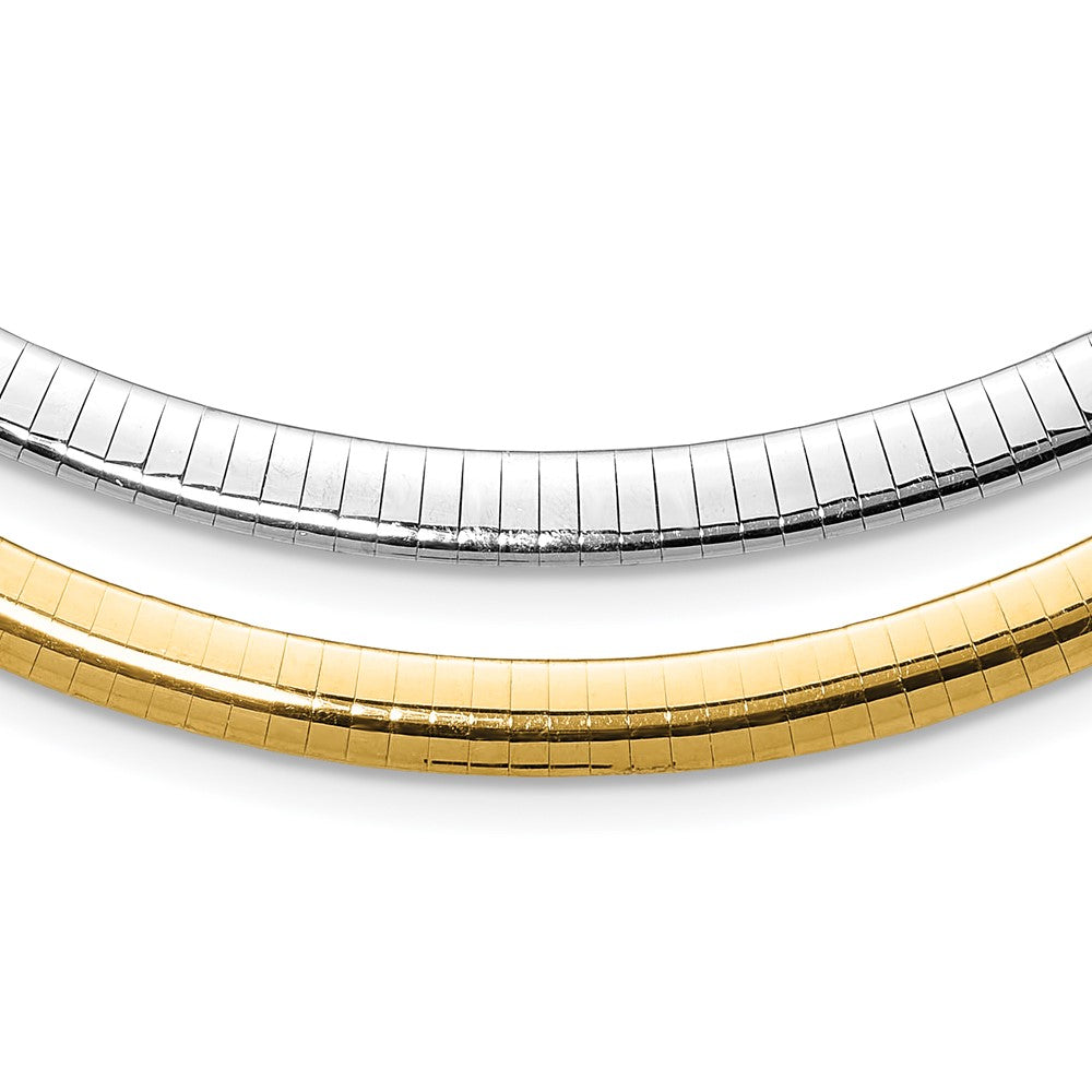 Lt Reversible 6mm Omega w/extender Necklace
