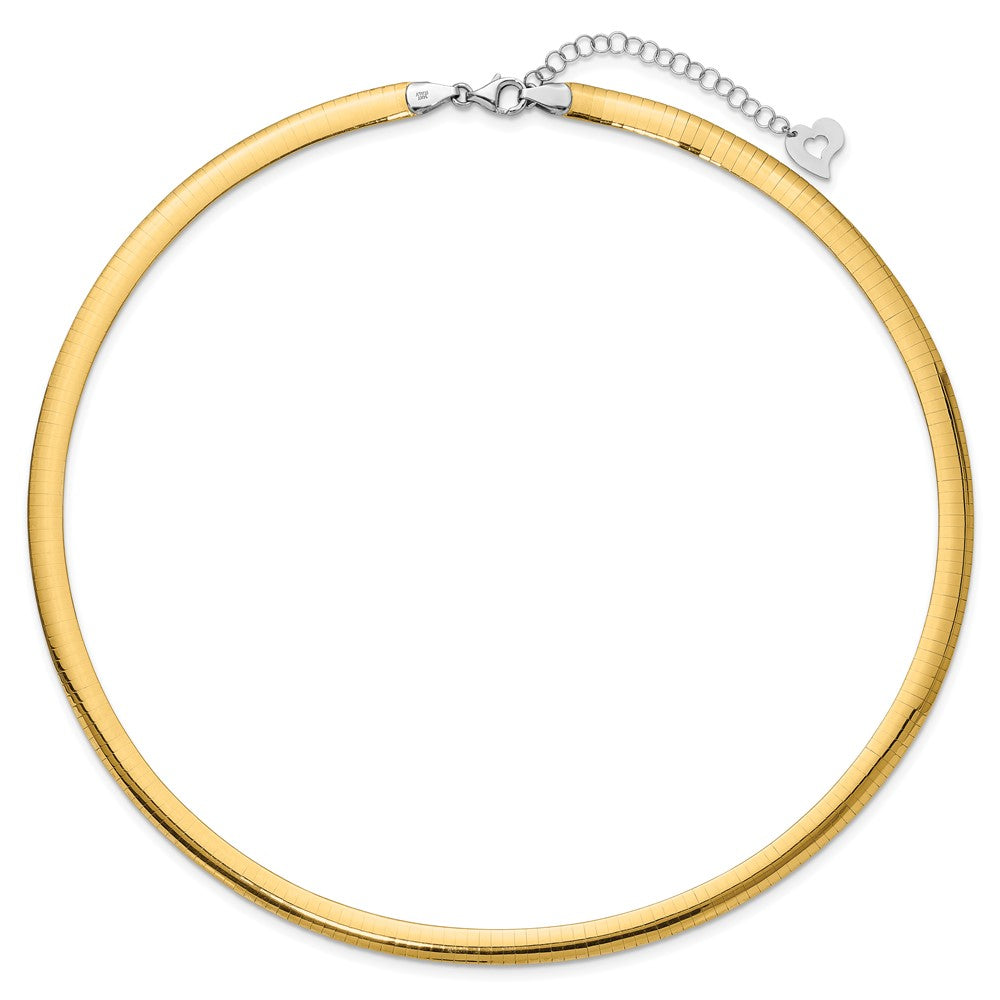 Lt Reversible 6mm Omega w/extender Necklace
