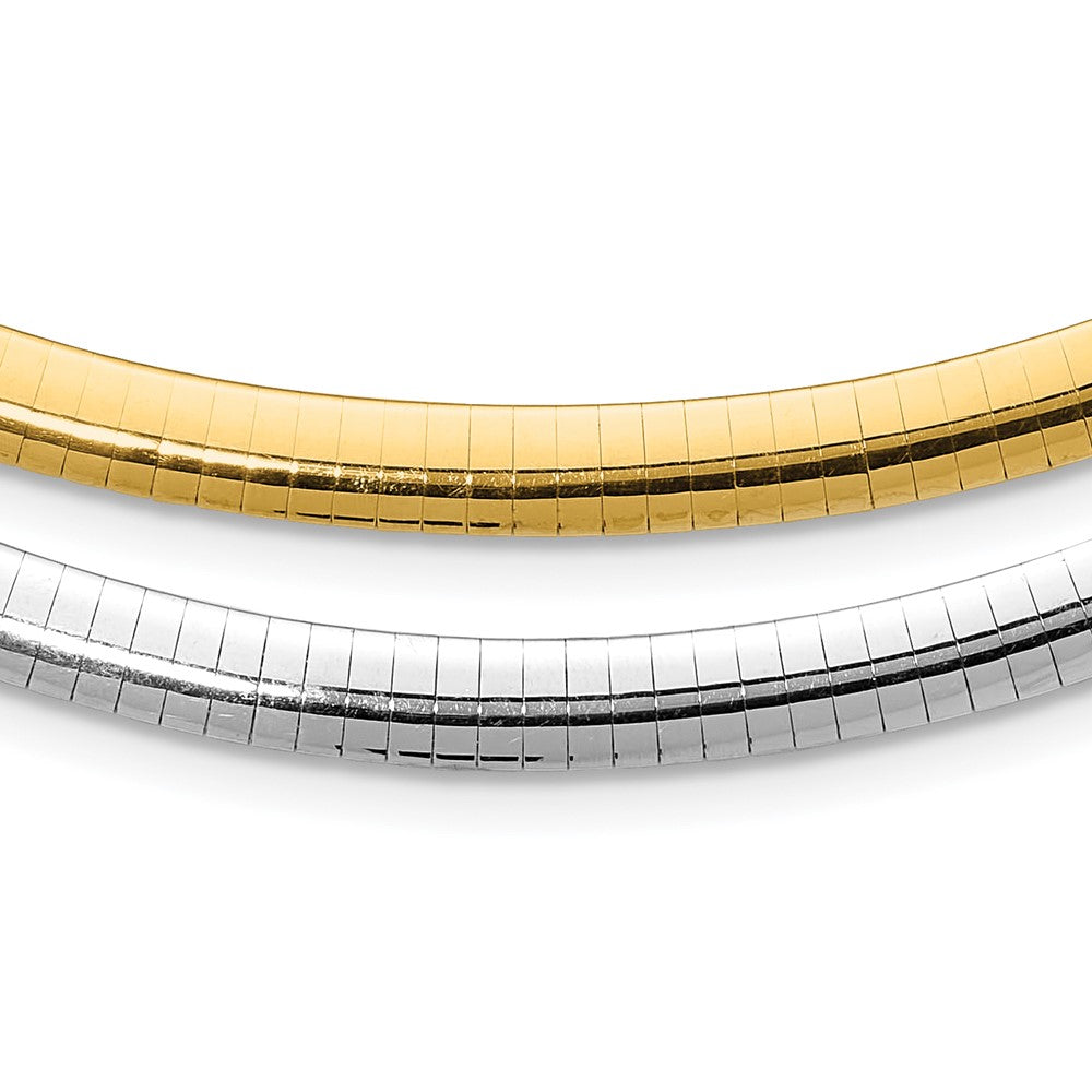 Lt Reversible 6mm Omega w/extender Necklace