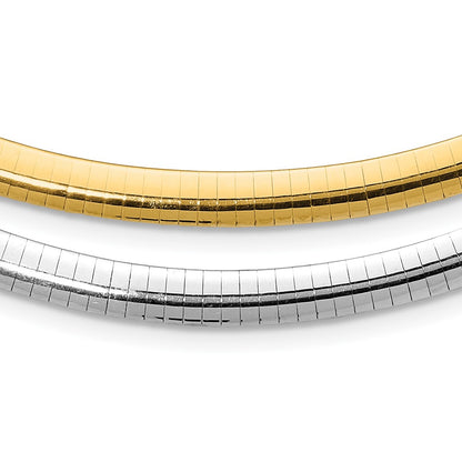 Lt Reversible 6mm Omega w/extender Necklace