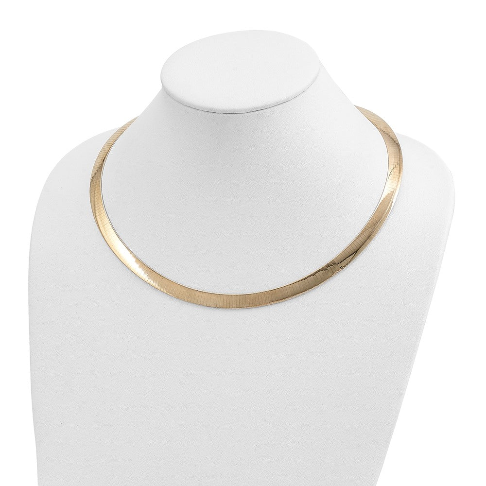 Lt Reversible 8mm Omega w/extender Necklace