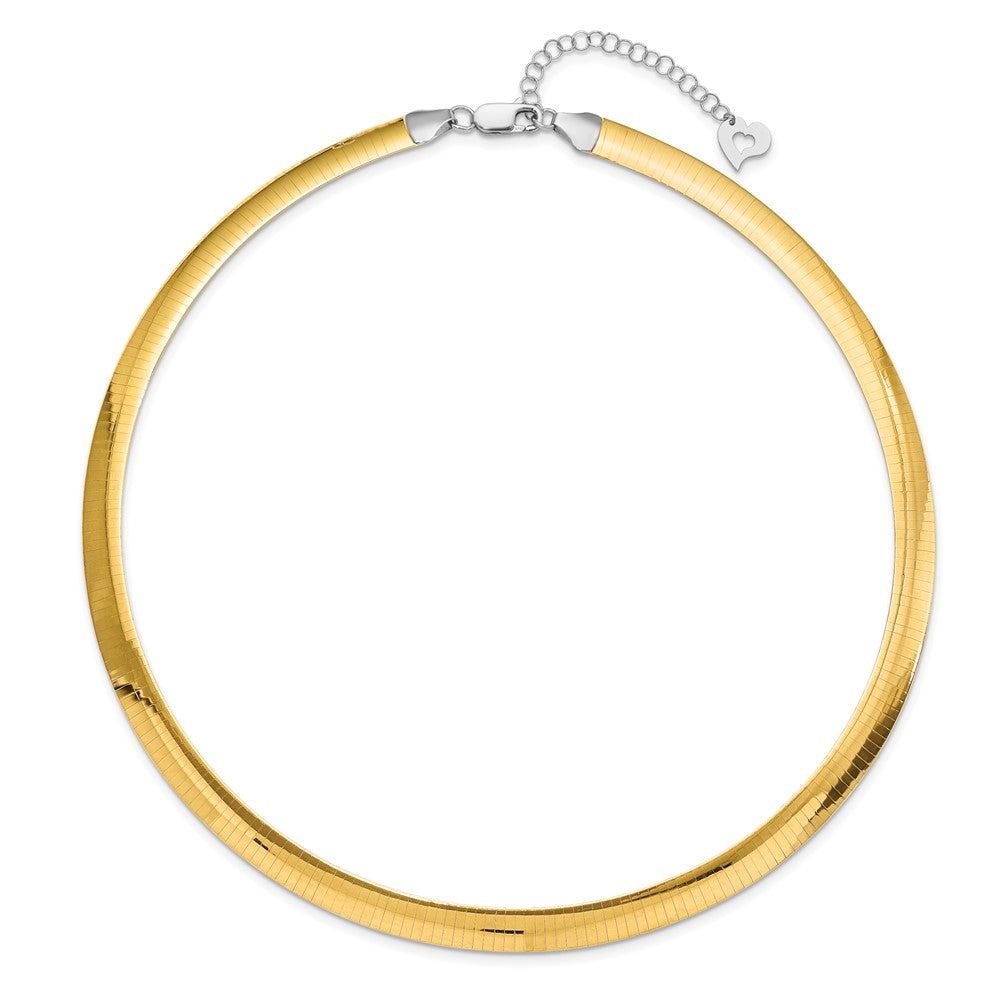 Lt Reversible 8mm Omega w/extender Necklace