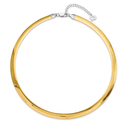 Lt Reversible 8mm Omega w/extender Necklace