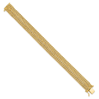 Polished Fancy Link Bracelet 7.5" - 13mm