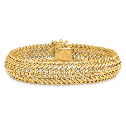 Polished Fancy Link Bracelet 7.5" - 13mm