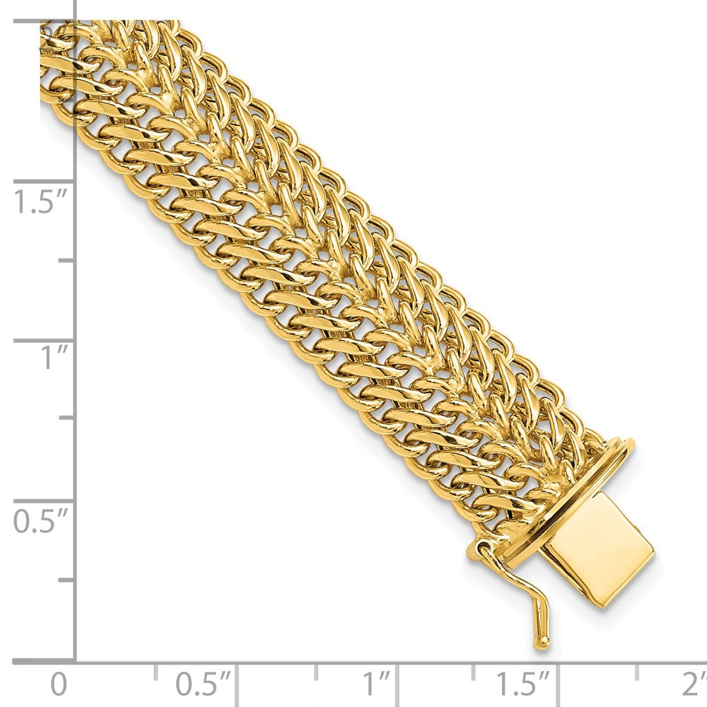 Polished Fancy Link Bracelet 7.5" - 13mm