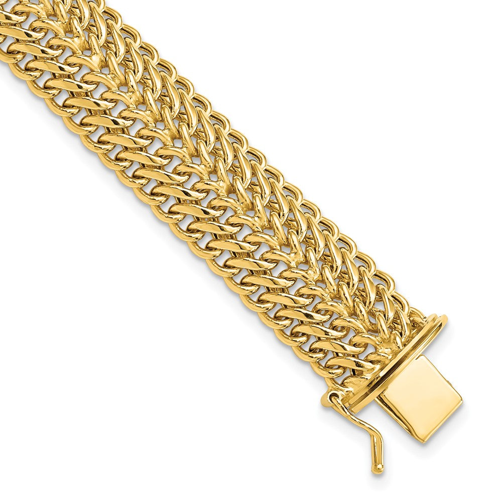 Polished Fancy Link Bracelet 7.5" - 13mm