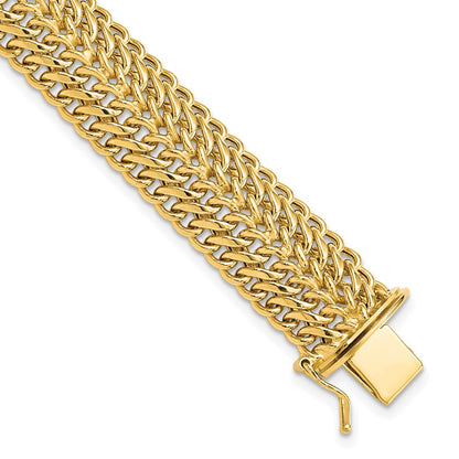 Polished Fancy Link Bracelet 7.5" - 13mm
